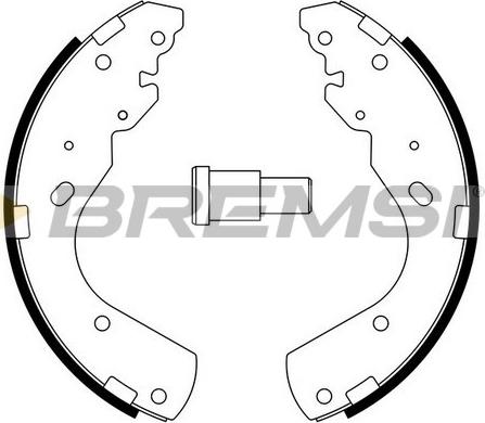 Bremsi GF0797 - Комплект тормозных колодок, барабанные autosila-amz.com