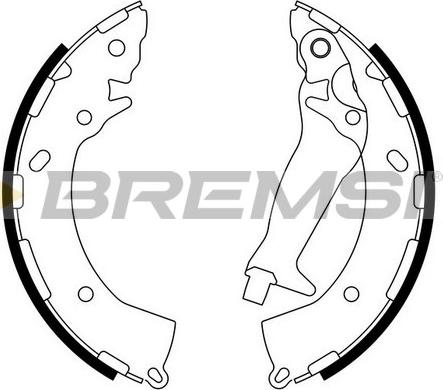 Bremsi GF0744 - Комплект тормозных колодок, барабанные autosila-amz.com