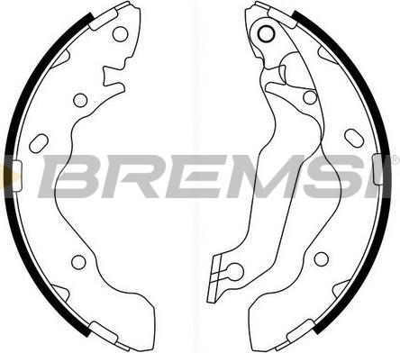 Bremsi GF0741 - Комплект тормозных колодок, барабанные autosila-amz.com