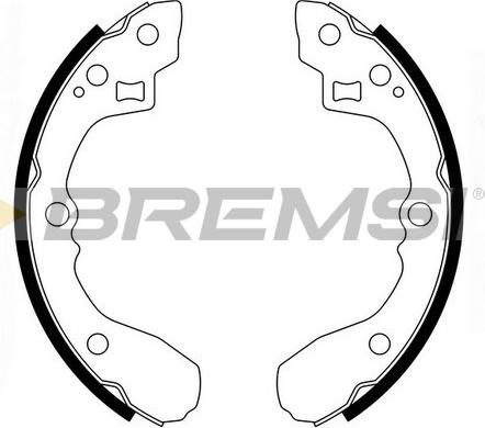 Bremsi GF0761 - Комплект тормозных колодок, барабанные autosila-amz.com