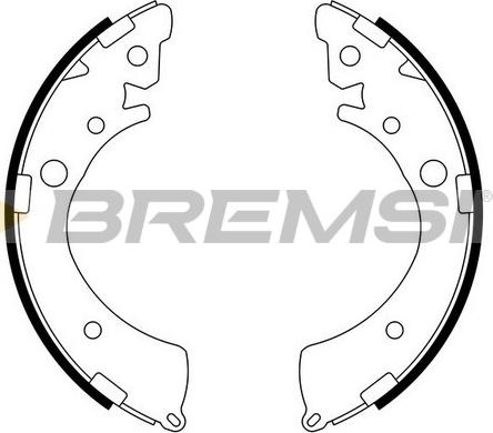 Bremsi GF0709 - Комплект тормозных колодок, барабанные autosila-amz.com