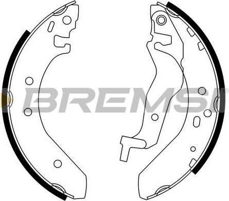 Bremsi GF0705 - Комплект тормозных колодок, барабанные autosila-amz.com