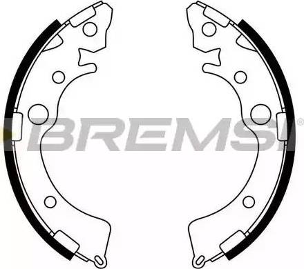 Bremsi GF0708 - Комплект тормозных колодок, барабанные autosila-amz.com