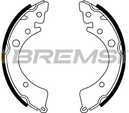 Bremsi GF0702 - Комплект тормозных колодок, барабанные autosila-amz.com