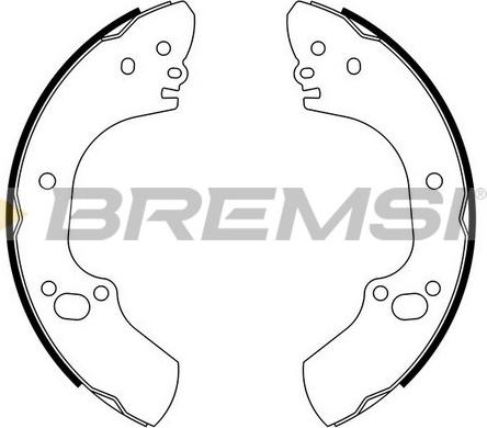 Bremsi GF0707 - Комплект тормозных колодок, барабанные autosila-amz.com