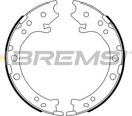 Bremsi GF0715 - Комплект тормозов, ручник, парковка autosila-amz.com