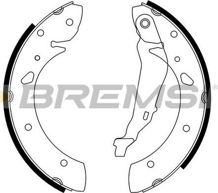 Bremsi GF0711 - Комплект тормозных колодок, барабанные autosila-amz.com