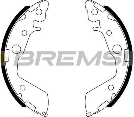 Bremsi GF0718 - Комплект тормозных колодок, барабанные autosila-amz.com