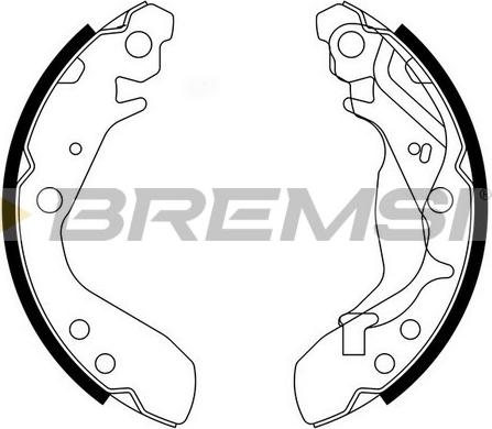 Bremsi GF0712 - Комплект тормозных колодок, барабанные autosila-amz.com