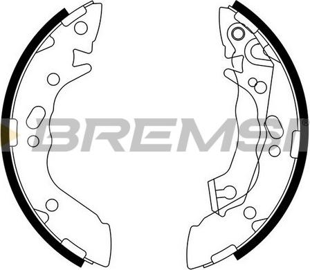 Bremsi GF0739 - Комплект тормозных колодок, барабанные autosila-amz.com