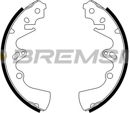 Bremsi GF0735 - Комплект тормозных колодок, барабанные autosila-amz.com