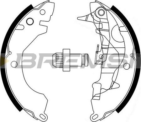 Bremsi GF0730-1 - Комплект тормозных колодок, барабанные autosila-amz.com