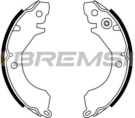 Bremsi GF0730 - Комплект тормозных колодок, барабанные autosila-amz.com