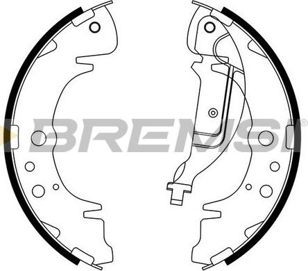 Bremsi GF0738 - Комплект тормозных колодок, барабанные autosila-amz.com