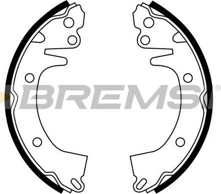 Bremsi GF0732 - Комплект тормозных колодок, барабанные autosila-amz.com