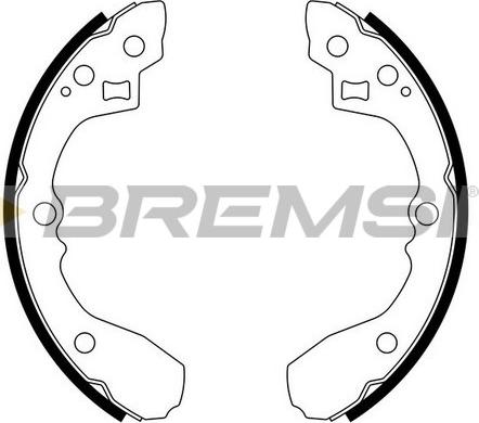 Bremsi GF0723 - Комплект тормозных колодок, барабанные autosila-amz.com