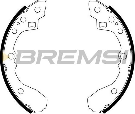 Bremsi GF0778 - Комплект тормозных колодок, барабанные autosila-amz.com