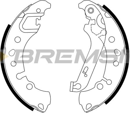 Bremsi GF1115 - Комплект тормозных колодок, барабанные autosila-amz.com
