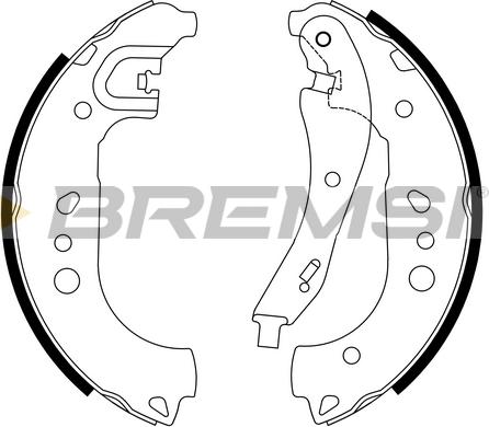 Bremsi GF1116 - Комплект тормозных колодок, барабанные autosila-amz.com