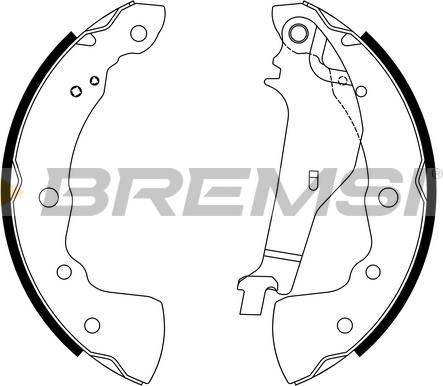 Bremsi GF1111 - Комплект тормозных колодок, барабанные autosila-amz.com