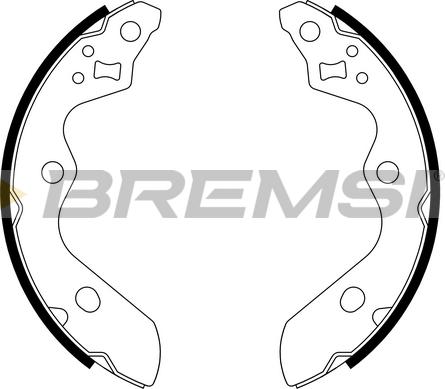 Bremsi GF1112 - Комплект тормозных колодок, барабанные autosila-amz.com