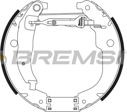Bremsi GK0461 - Комплект тормозных колодок, барабанные autosila-amz.com