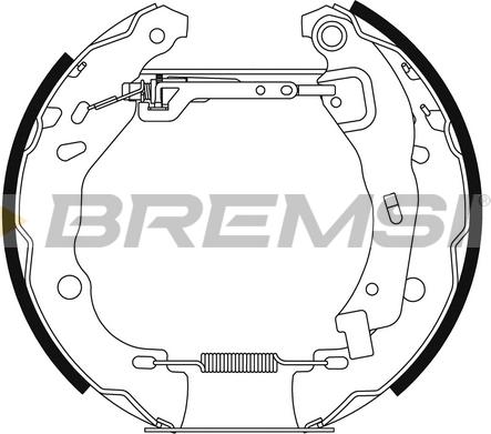 Bremsi GK0486 - Комплект тормозных колодок, барабанные autosila-amz.com