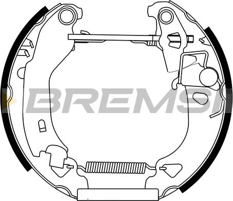 Bremsi GK0099 - Комплект тормозных колодок, барабанные autosila-amz.com