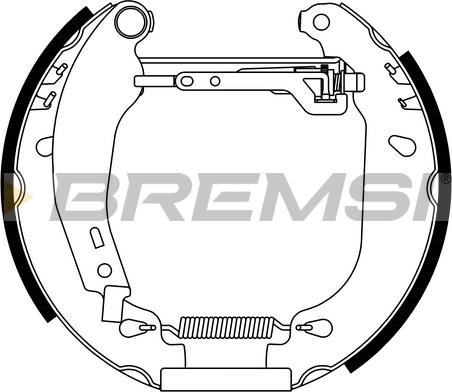 Bremsi GK0092 - Комплект тормозных колодок, барабанные autosila-amz.com