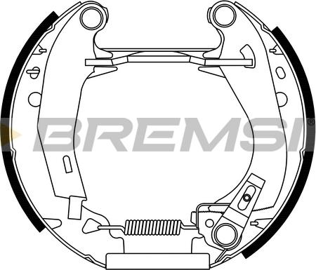 Bremsi GK0090 - Комплект тормозных колодок, барабанные autosila-amz.com