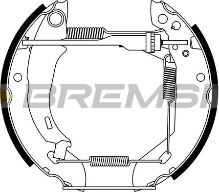 Bremsi GK0057 - Комплект тормозных колодок, барабанные autosila-amz.com