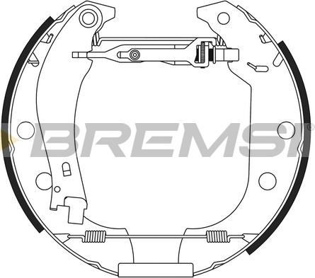 Bremsi GK0043 - Комплект тормозных колодок, барабанные autosila-amz.com