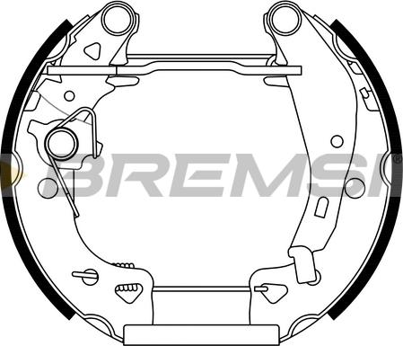 Bremsi GK0042 - Комплект тормозных колодок, барабанные autosila-amz.com