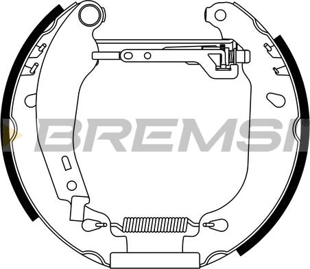 Bremsi GK0058 - Комплект тормозных колодок, барабанные autosila-amz.com