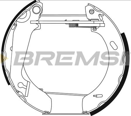 Bremsi GK0265 - Комплект тормозных колодок, барабанные autosila-amz.com