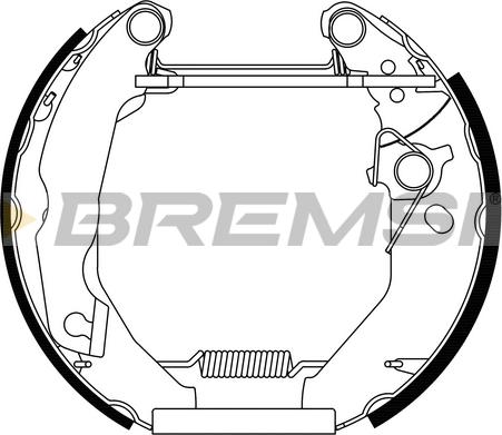 Bremsi GK0122 - Комплект тормозных колодок, барабанные autosila-amz.com