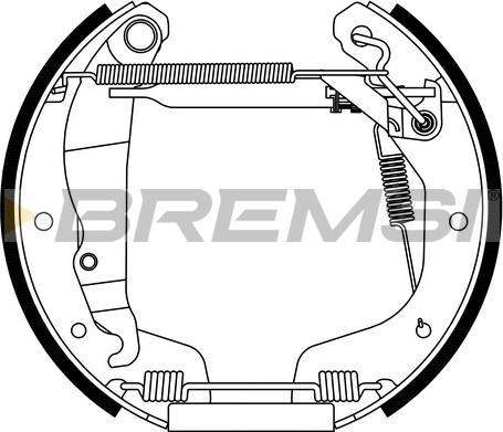 Bremsi GK0231 - Комплект тормозных колодок, барабанные autosila-amz.com