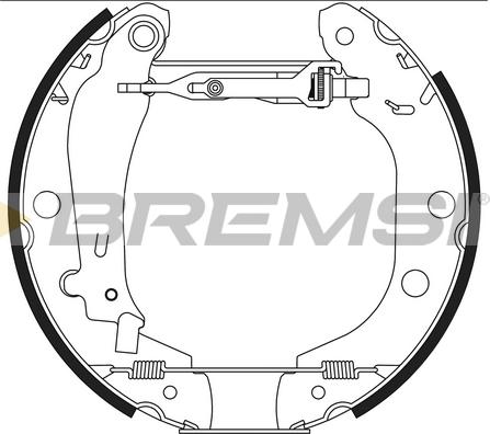 Bremsi GK0157 - Комплект тормозных колодок, барабанные autosila-amz.com