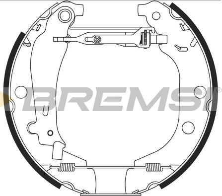 Bremsi GK0164 - Комплект тормозных колодок, барабанные autosila-amz.com