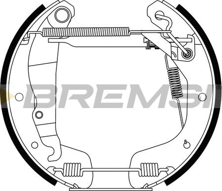 Bremsi GK0233 - Комплект тормозных колодок, барабанные autosila-amz.com