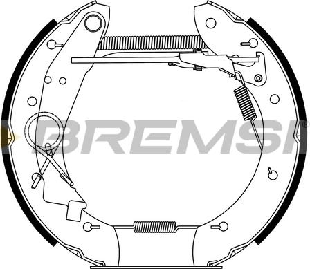 Bremsi GK0180 - Комплект тормозных колодок, барабанные autosila-amz.com