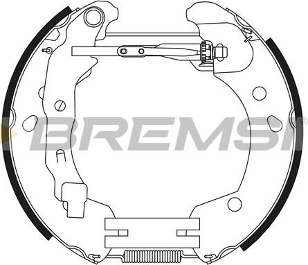 Bremsi GK0396 - Комплект тормозных колодок, барабанные autosila-amz.com