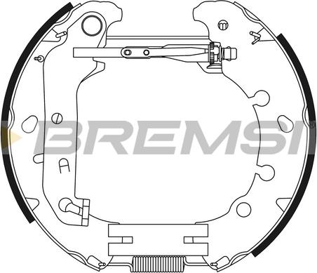 Bremsi GK0392 - Комплект тормозных колодок, барабанные autosila-amz.com