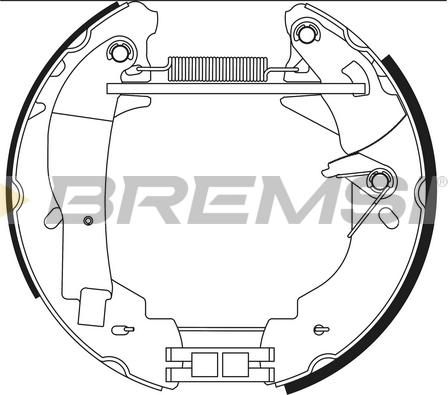 Bremsi GK0348 - Комплект тормозных колодок, барабанные autosila-amz.com