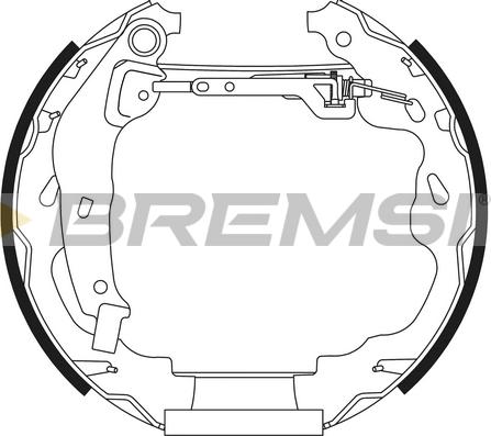 Bremsi GK0309 - Комплект тормозных колодок, барабанные autosila-amz.com