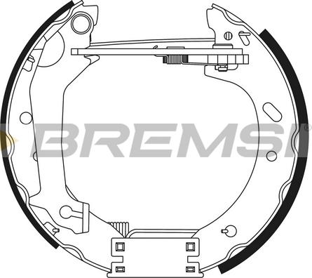 Bremsi GK0401 - Комплект тормозных колодок, барабанные autosila-amz.com