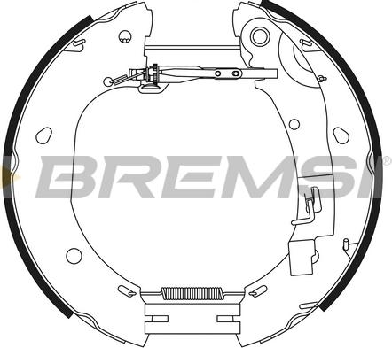 Bremsi GK0386 - Комплект тормозных колодок, барабанные autosila-amz.com