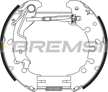 Bremsi GK0381 - Комплект тормозных колодок, барабанные autosila-amz.com