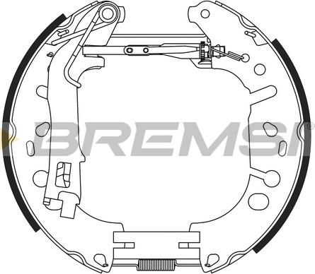 Bremsi GK0389 - Комплект тормозных колодок, барабанные autosila-amz.com