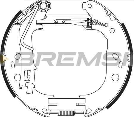 Bremsi GK0387 - Комплект тормозных колодок, барабанные autosila-amz.com